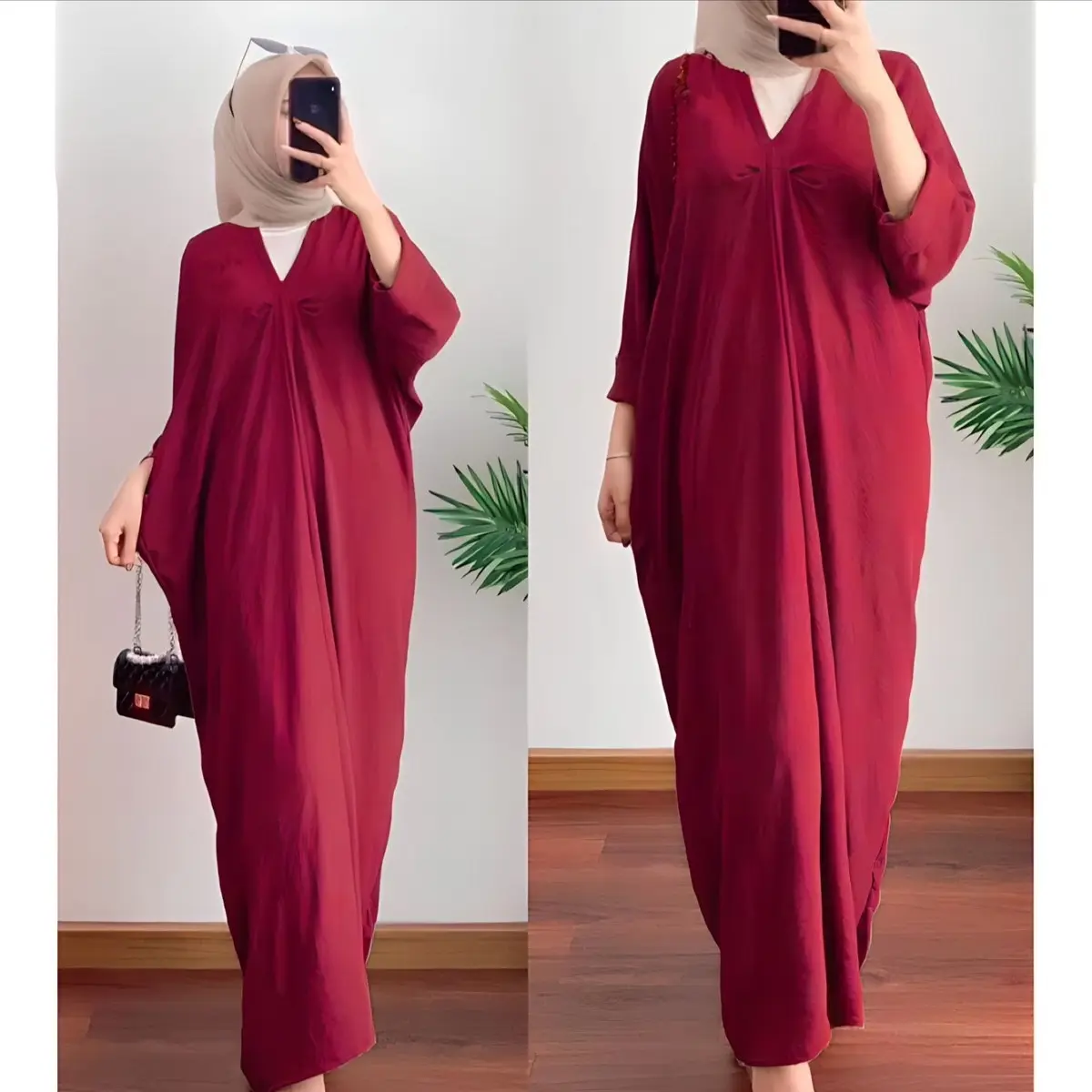 Gamis amira/bahan crenkle airflow premium kekinian Muslim Panjang Dress Crinkle Wanita Nyaman