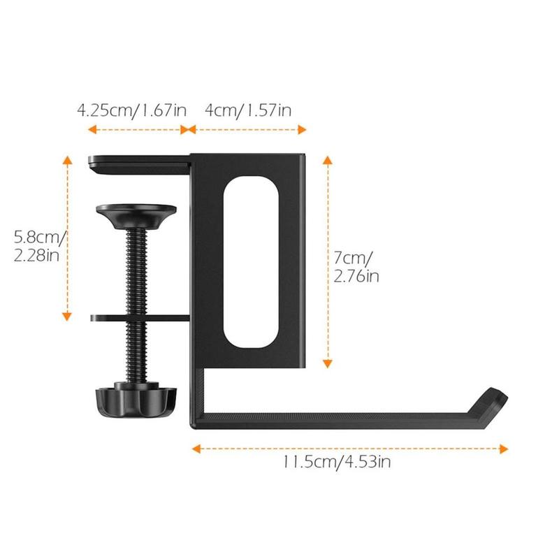 Product Introduction of 2Pcs Desk Side Laptop Storage Holder Carbon Steel Hanging Desk Storage Easily Install Multifunctional Desk Side Laptop Tray 0
