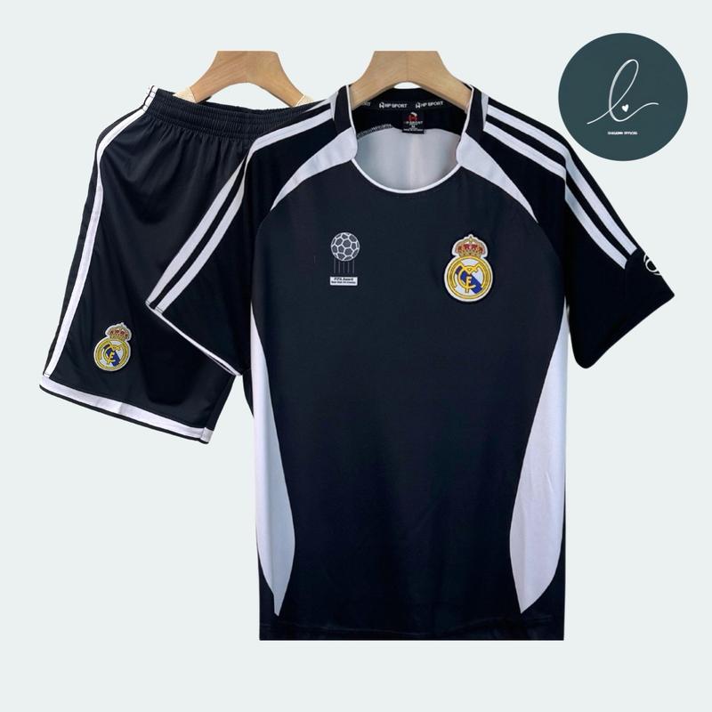 Bộ quần áo bóng đá,đồ đá banh RETRO REAL MÙA GIẢI 2006/2007 logo THÊU thun lạnh cao cấp LOẠI I Top Sport