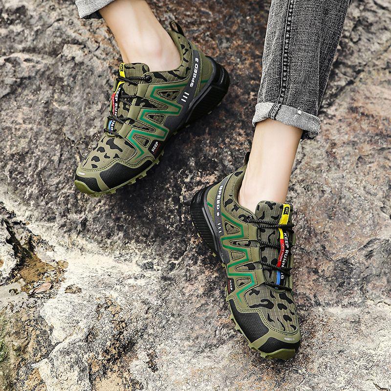 Product Introduction of 2023 Cross-Border Hiking Shoes Men's plus Size Lightweight Casual Mountain Running Shoes Riding plus Size Outdoor Hiking Shoes Non-Slip 12