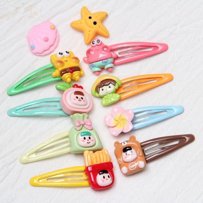 Kẹp BB, Phong Cách Cổ Điển, Đế Giữa Lỗ Chéo Giọt Dầu, Màu Pastel, Kẹp Giọt Nước, Kẹp Tách, Kẹp Tóc Trẻ Em Tự Làm, Kẹp Tóc cài đi biển 1