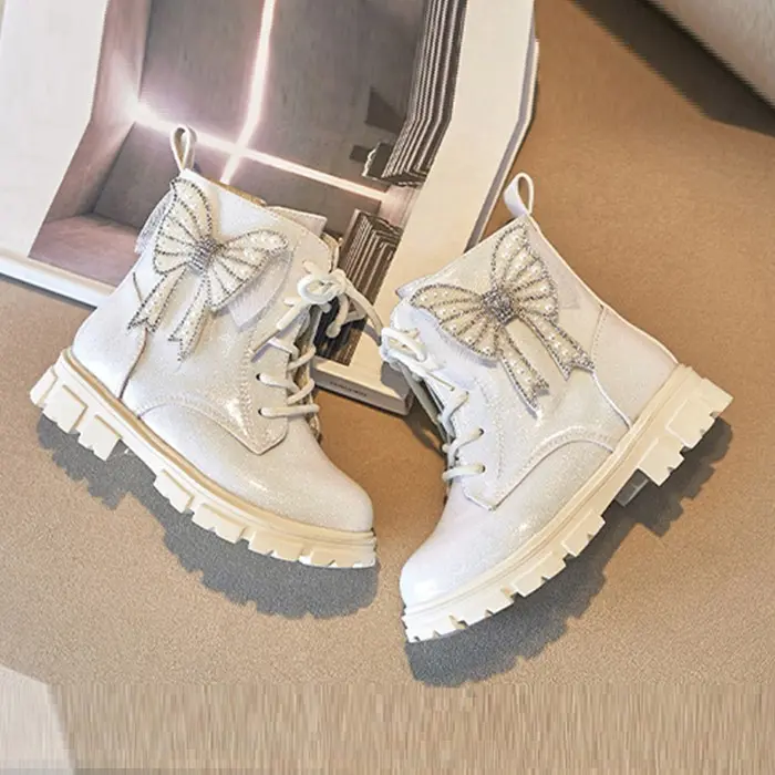 Sepatu Boots Anak Perempuan Pita Gliter Import Murah COD (HZ-SS230) Fashion 2