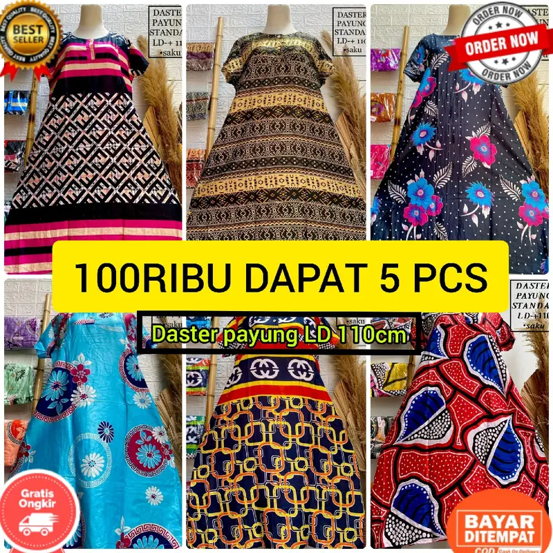 5 pcs DASTER PAYUNG LD 110cm  BUSUI DASTER 100 DAPAT 5 GROSIR DASTER 0