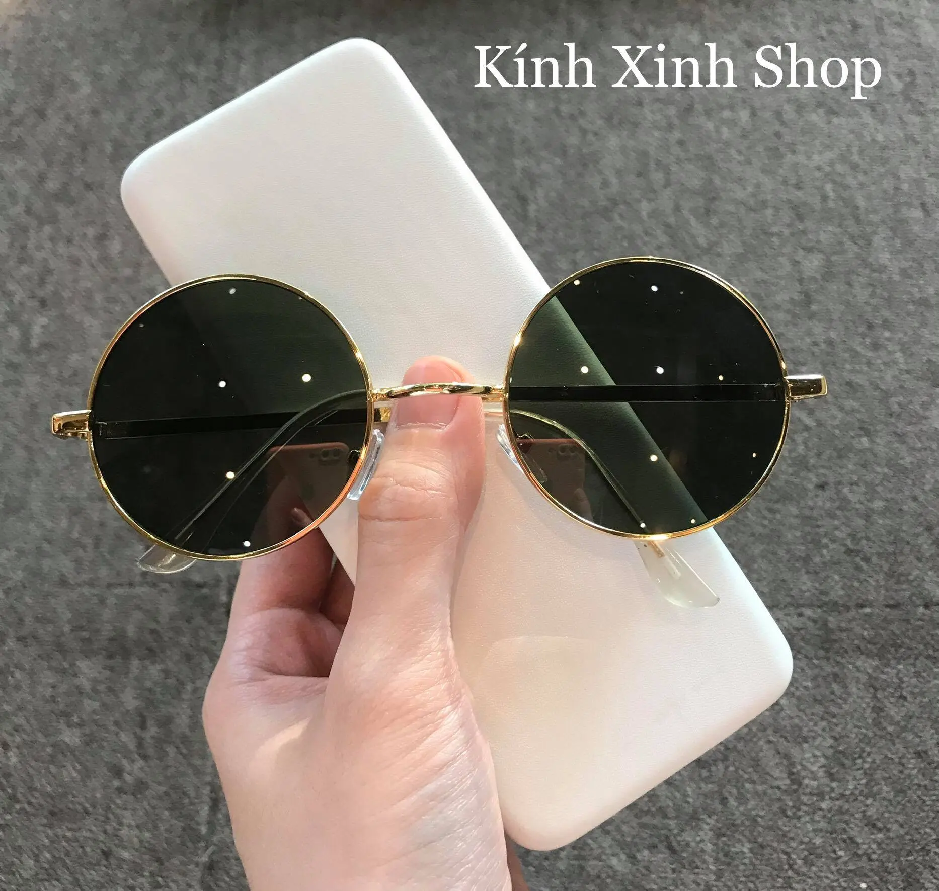Kính râm Mắt tròn thầy bói thời trang