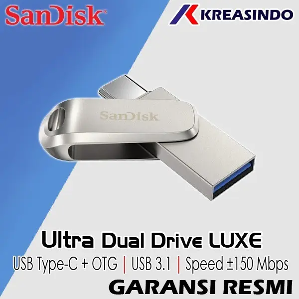 OTG Sandisk USB Type-C Ultra Dual Drive Luxe 32GB 64GB 128GB 256GB 0