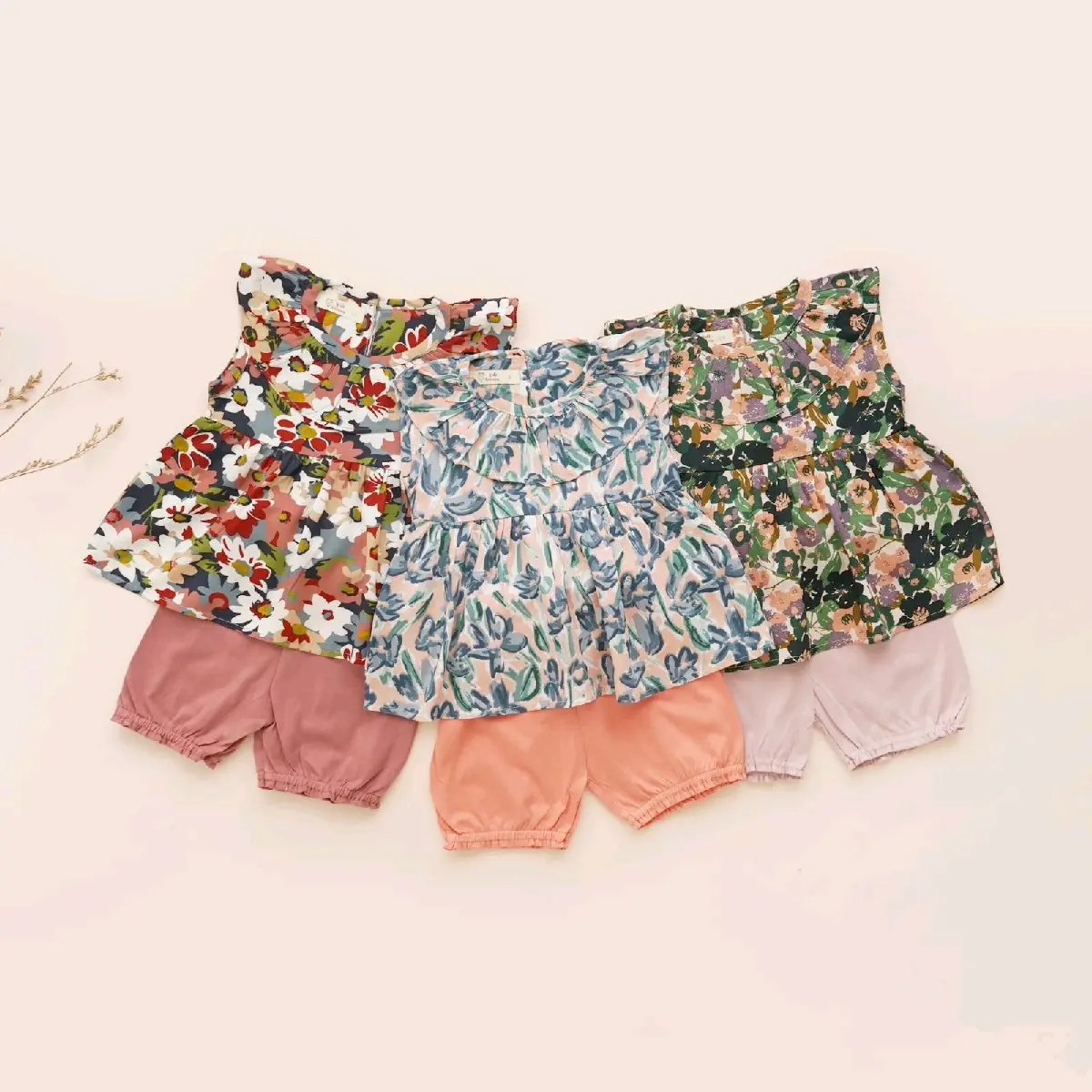 KKCollection11 Cenora Bloomers Set Setelan Baju Anak Perempuan umur 6 Bulan -3 Tahun