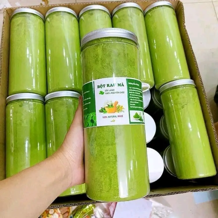 BỘT RAU MÁ SẤY LẠNH ( bột nguyên sơ) (  hộp 500gr) xem phần lưu ý trước khi đặc hàng 3