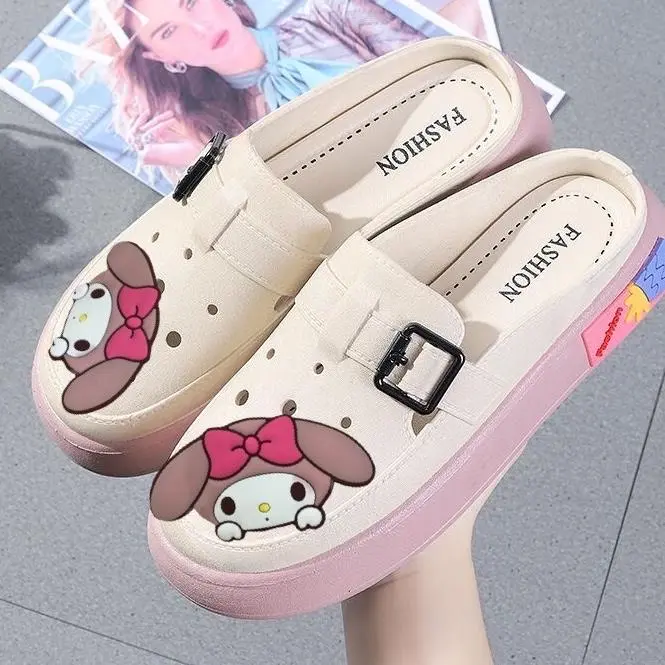 ABC-039 Giày Lỗ Bao Đầu nữ 2024 đế dày mùa hè 2 màu DéP Shoes 4