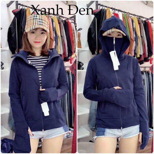  Áo Khoác Nữ Chống Nắng Toàn Thân Cao Cấp 6 Túi  Trơn Bo Tay Chống Nắng  Women Top Jacket Cotton Tim 