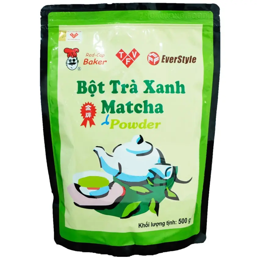 Bột Matcha Đài Loan Red Cap - 100g túi zip tách lẻ từ gói 500g EverStyle