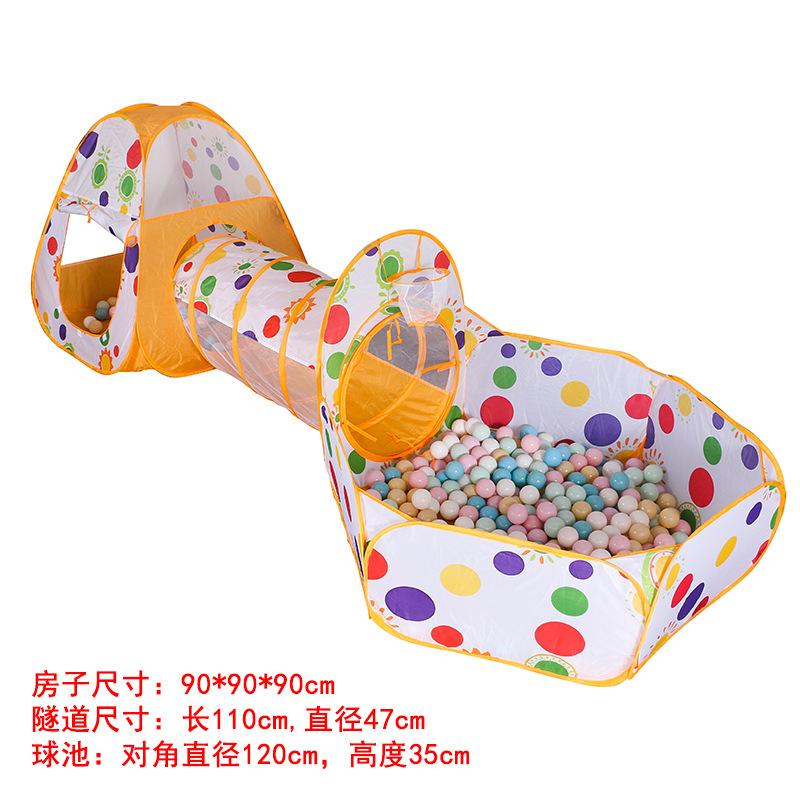 Children's Tent Crawling Game Tunnel Cabin Boys and Girls Baby House Playing Toy Play House Ocean Ball Pool 3