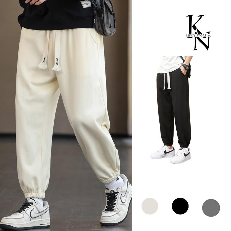 (COMBO 2 QUẦN)   Quần Nỉ Tăm Jogger Nam Nữ Unisex , Quần Thun Tăm Ống Rộng Vải Co Giãn Cạp Chun Bo Gấu JOGGER. Men's store95 Tập Thể Dục Sport Tập Gym Tổ Ong