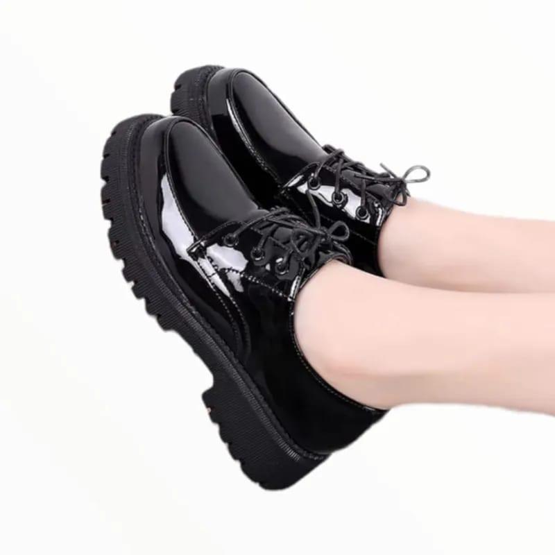 Product Introduction of Sepatu Sekolah Remaja / Dewasa '' FMS '' Sepatu Loafers Docmart Premium Glosy Dof BTS 19