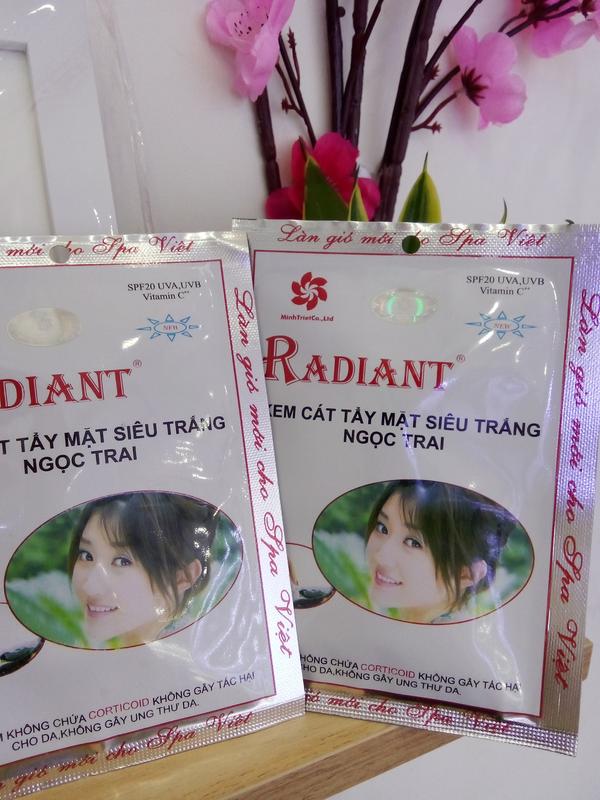Bột Tắm Nâng Tone RADIANT - Tắm Trắng Bùn Khoáng, Cám Gạo, Ngọc Trai, Than Tre RADIANT 6