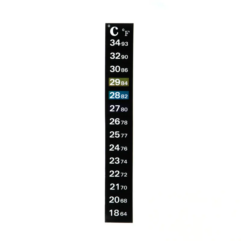 Betta Sticker Thermometer Vertical Stick on Thermometer Strip for Brewing Large Fonts for Quick Reading