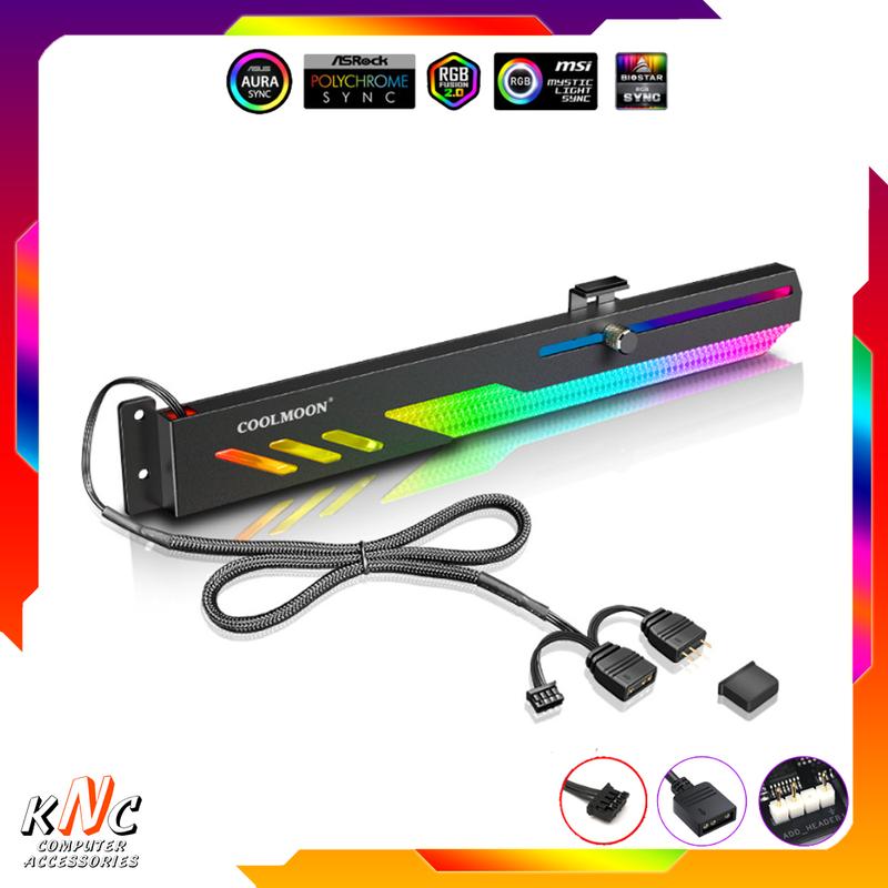 Giá Đỡ Chống Xệ Card VGA Coolmoon GT8 Led 5v ARGB 16 Triệu Màu Đồng Bộ Mainboard - Hàng Fullbox