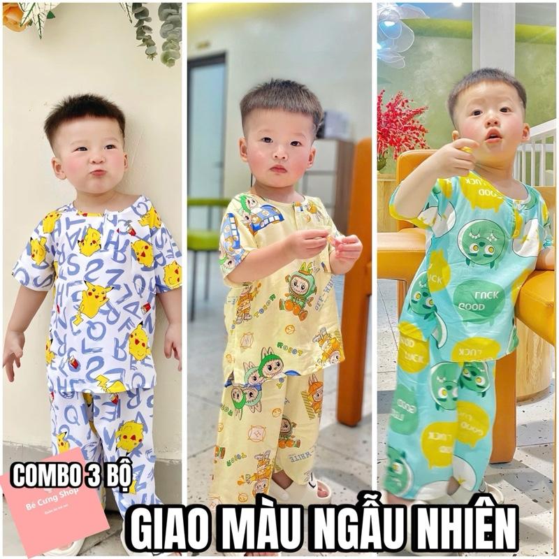 COMBO 3 bộ Quần áo Tole, Tay Ngắn Quần dài cho bé trai | bé 5-50kg | Đã trừ hao rộng - Giao màu ngẫu nhiên