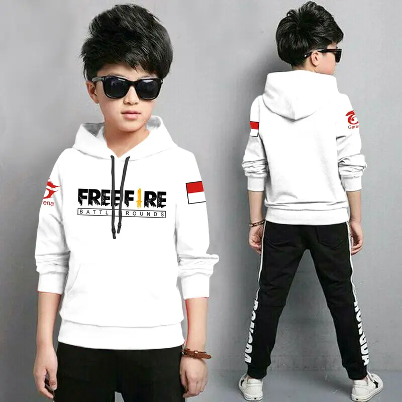 Jaket FF BENDERA Anak Laki Laki/Jaket Anak Terbaru/Hoodie Anak / Anak Gaming Bahan Fleece Tebal 4-11 TAHUN 7