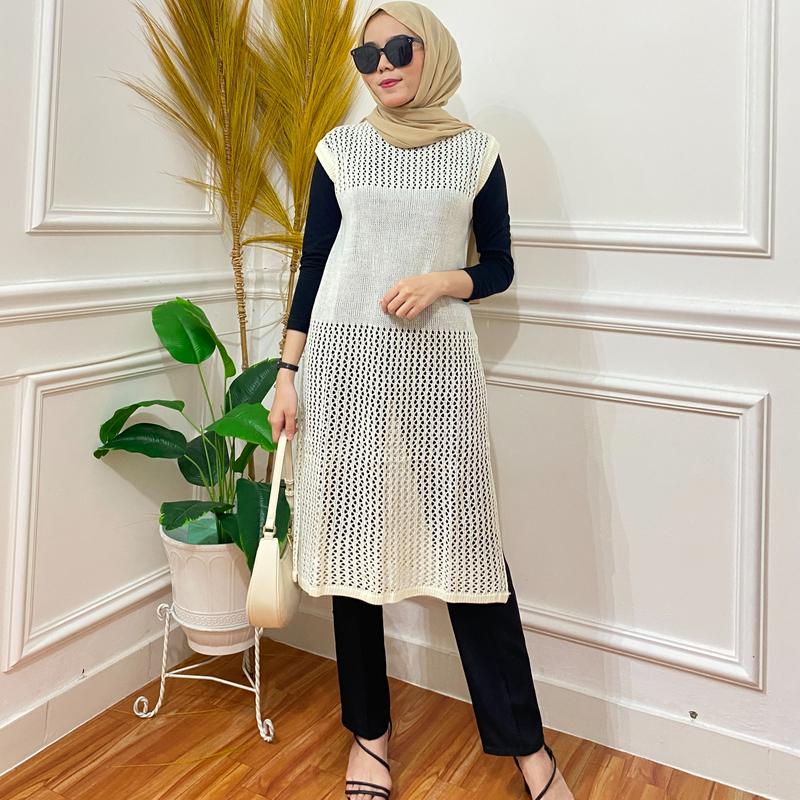 TUNIK RAJUT JARING WANITA 0