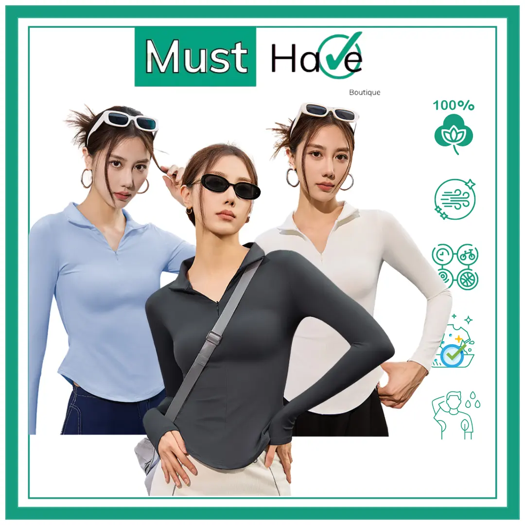 Áo thun ôm dáng ngắn Must Have  Nữ dạng bầu, dây kéo, tôn dáng và cá tính