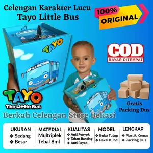 Celengan Karakter Tayo Besar (Pakai Kunci) - Kado Ultah Anak