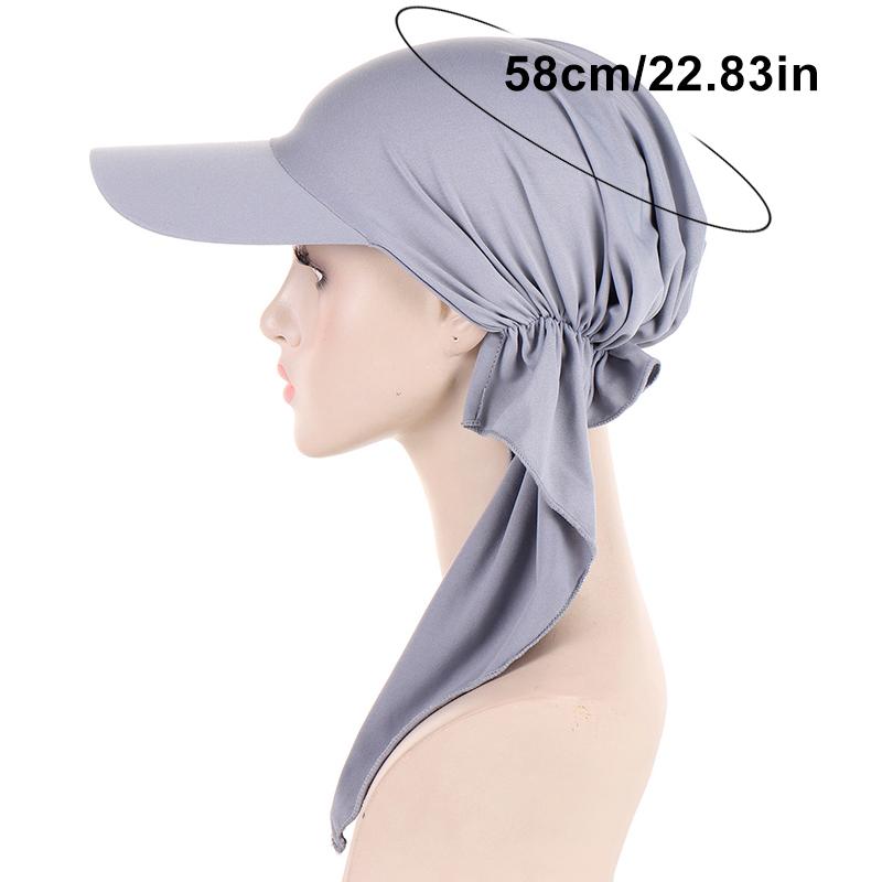 Product Introduction of Women's Cap Solid Color Headscarf Muslim Multicolor Hijab Baseball Cap Classic Turban Hat Fashion Women Outdoor Islamic Instant Hijabs Caps Sun Hats 12