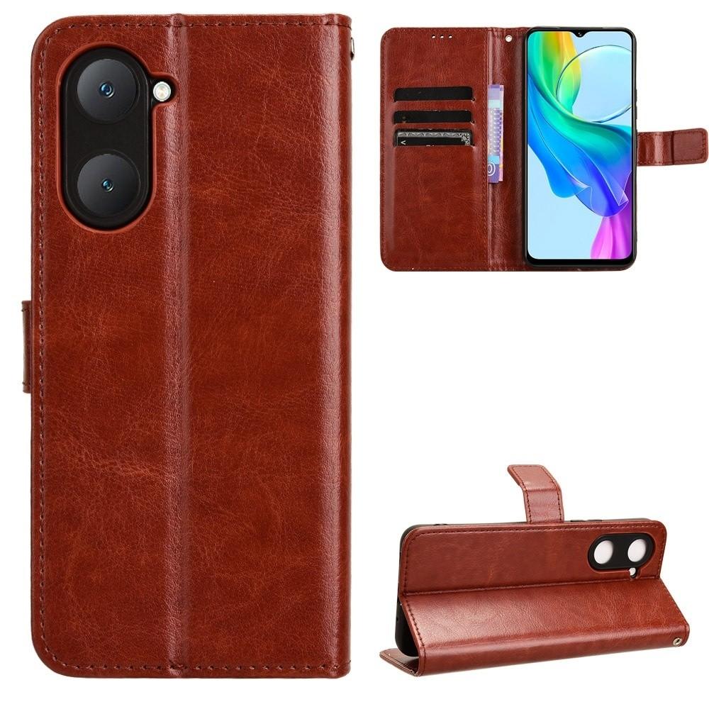 เคส VIVO Y18 4G, หนัง PU พร้อมที่วางขาตั้ง, เคสฝาพับ, หนังพับแม่เหล็ก, สำหรับ VIVOY18