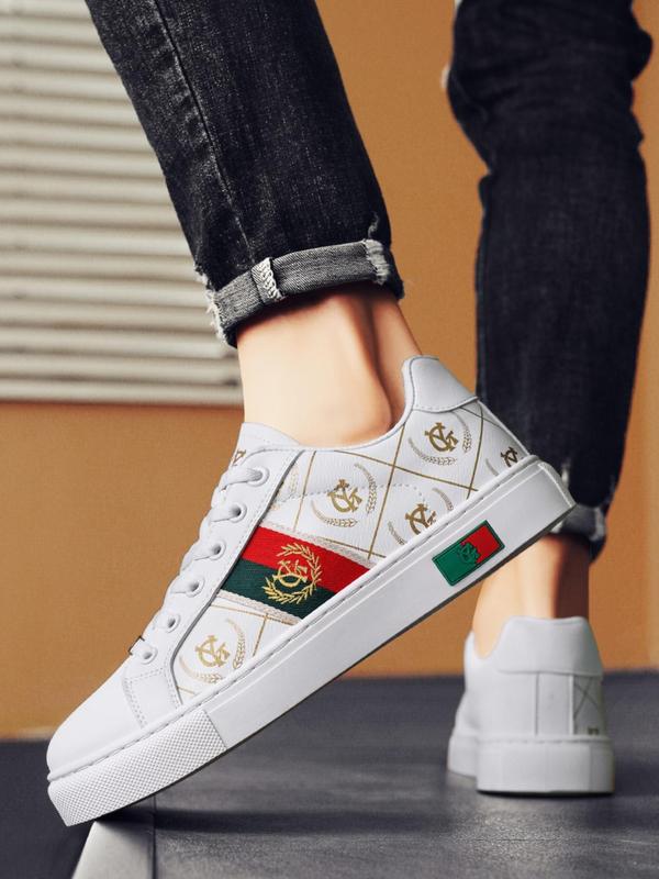 Men's Fashionable Lace Up Low Top Sneakers, Casual Comfortable Sports Shoes for Daily Wear, Trendy All-match Sneakers for Men, Closed 7