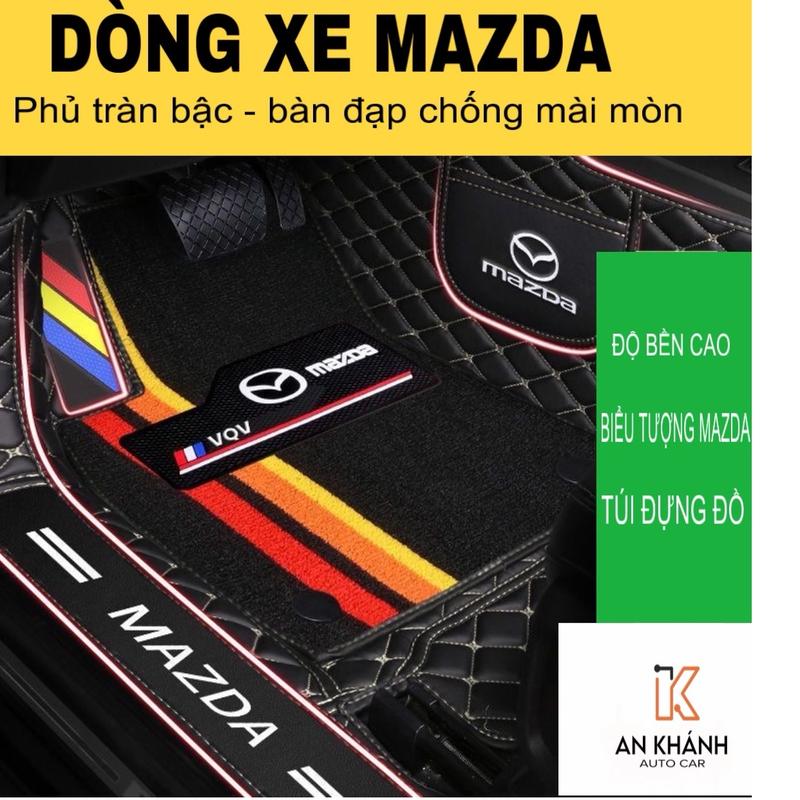  Thảm lót sàn xe Mazda CX5 Cx3 M2 M3 M6 BT 50 Full tràn viền LOGO - Da 6D cao cấp 