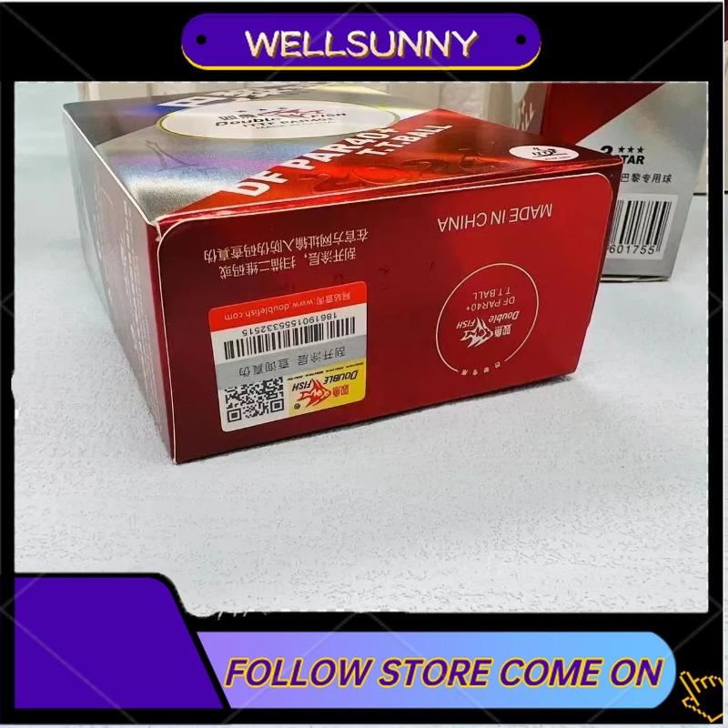 Wellsunny Original Double Fish DF PAR40+ Ping Pong Balls 3 Stars Professional Table Tennis Balls ABS New Material for Olympic Standard 4