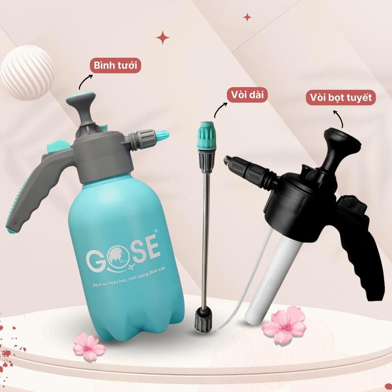  Bình xịt tưới cây và rửa xe 2L 3L Gose - Phun sương phun nước tạo bọt tuyết 