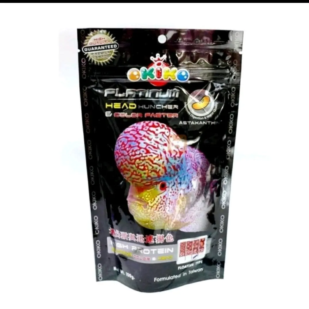OKIKO PLATINUM MAKANAN IKAN PELLET LOUHAN 100 gr