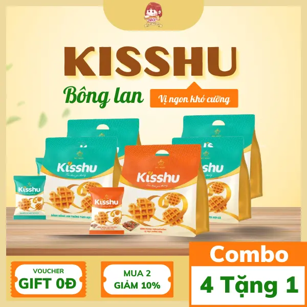 [Mua 4 Tặng 1 BBQ] Combo 4 Bịch Bông Lan Trứng Tươi Sợi Gà Tặng 1 Bịch Bông Lan Vị Thịt Nướng BBQ (4 Gói/Bịch) Bánh Mì Bảo Ngọc, Dinh Dưỡng, Thơm Ngon