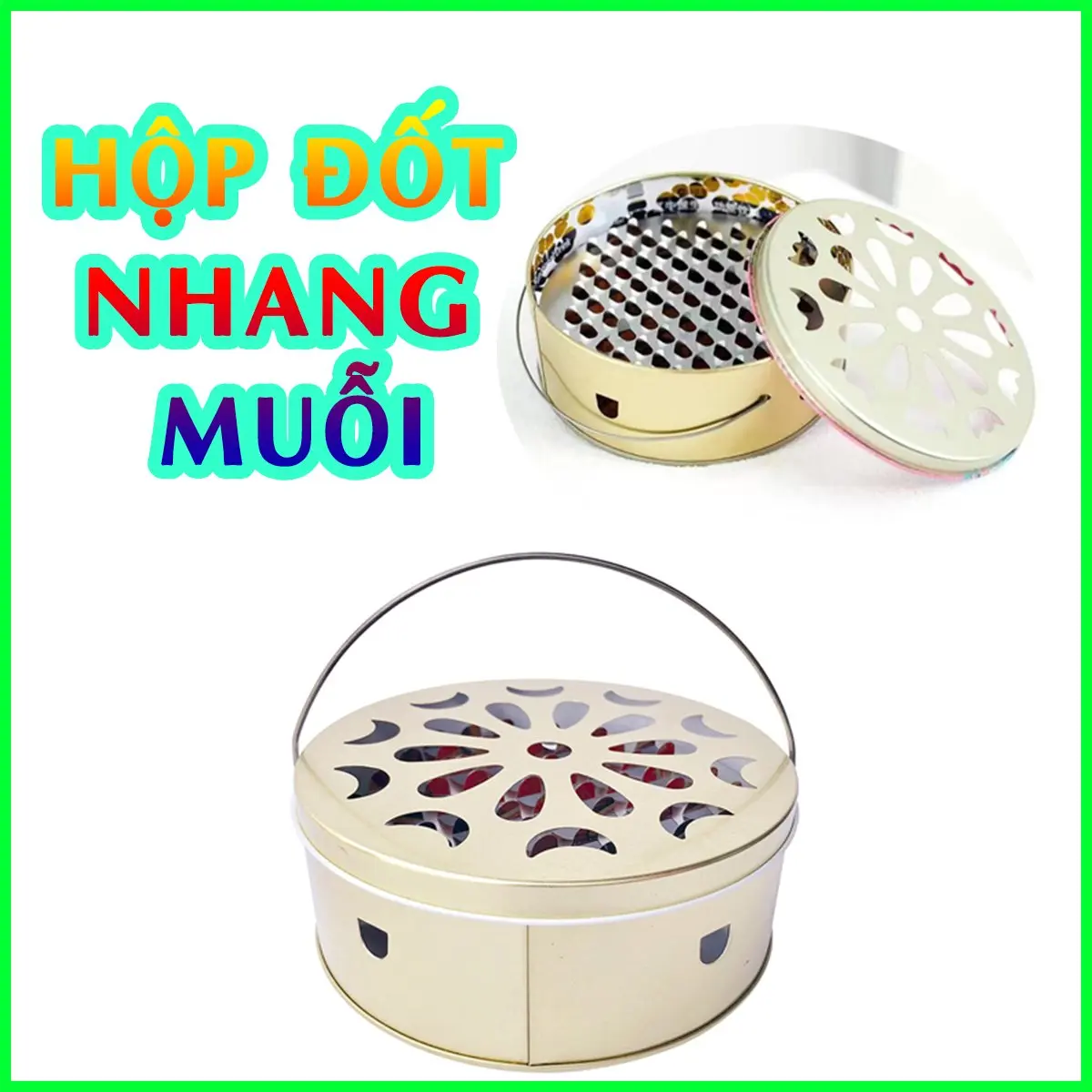 Hộp Đốt Nhang Chống Muỗi Chuyên Dụng Chống Cháy Có Quai Xách Tiện Lợi