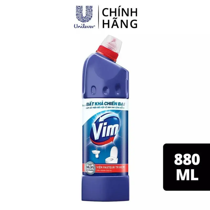 Combo 2 chai vim tẩy bồn cầu loại 880ml Làm Sạch chanh vàng không gây dị ứng 2
