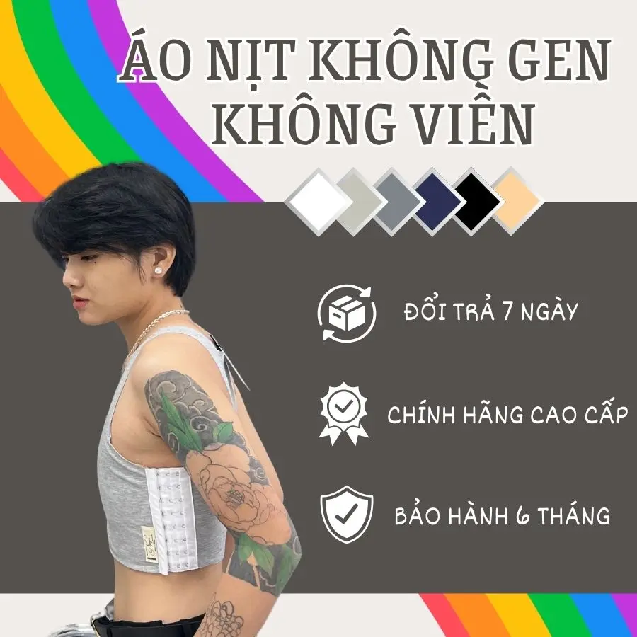 Áo Nịt Ngực Tomboy Không Viền Không Gen Khóa Cài Hông - Áo Lót Thể Thao Ép Bó Ngực Đinh Hình Tomboy Nguyễn Nguyên