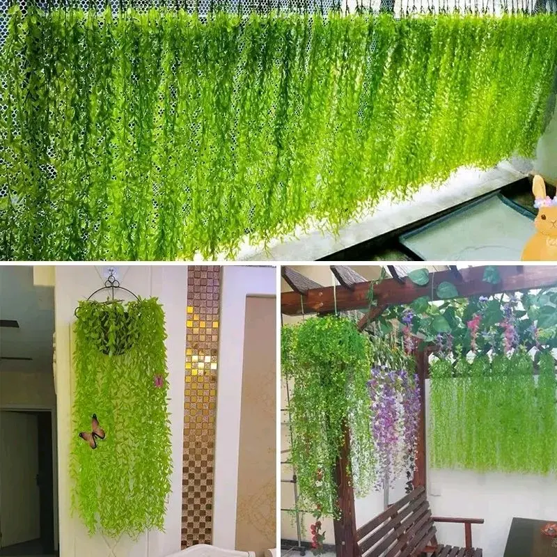 Daun Rambat Juntai Artifisial 100Cm Daun Hias Plastik Dekorasi Pesta Tanaman