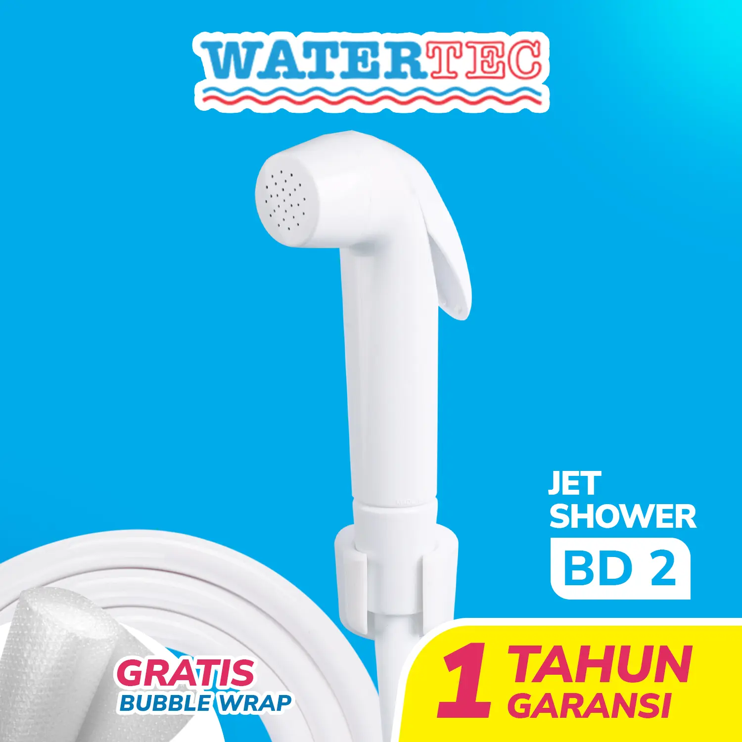 Watertec Jet Shower Cebok Jet Washer Bidet 1/2" Putih (BD2 WHT) - White  / Bidet Spray / Jet Washer / Cebok Bidet