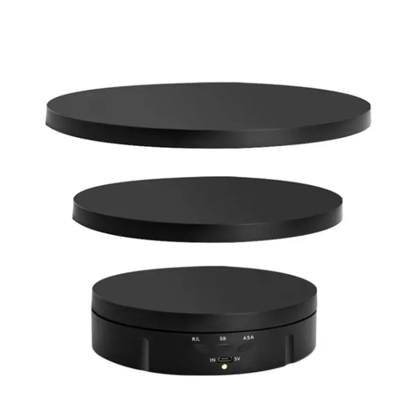 3-level Photography Display Stand, USB Powered Rotatable Video Recording Props For Product Display, High Quality Portable Quiet Display Stand, 3 In 1 Electric Display Turntable With Remote Control