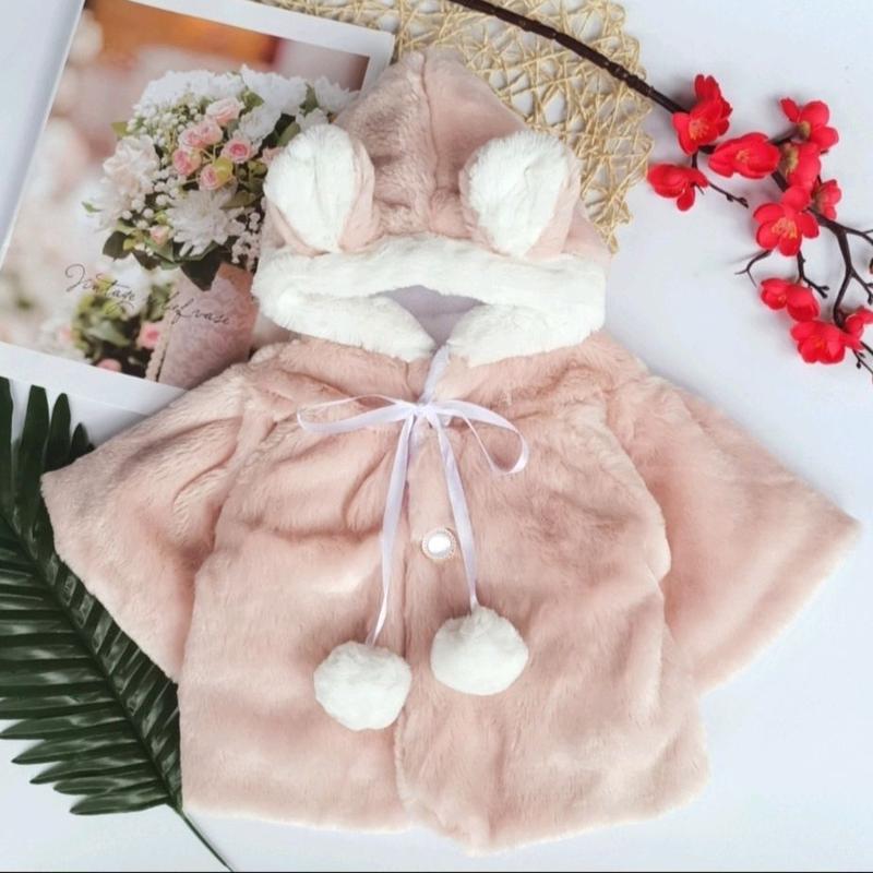 Áo khoác lông loại 1. có mũ trùm đầu ấm áp cho bé 4