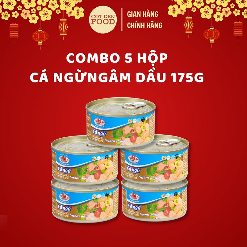 COMBO 5 CÁ NGỪ NGÂM DẦU 115/175G - CÁ NGỪ ĐÓNG HỘP TIỆN LỢI - LÀM CƠM TRỘN RONG BIỂN Ăn Vặt/SALAD/BÁNH MÌ THƠM NGON - COTDENFOOD