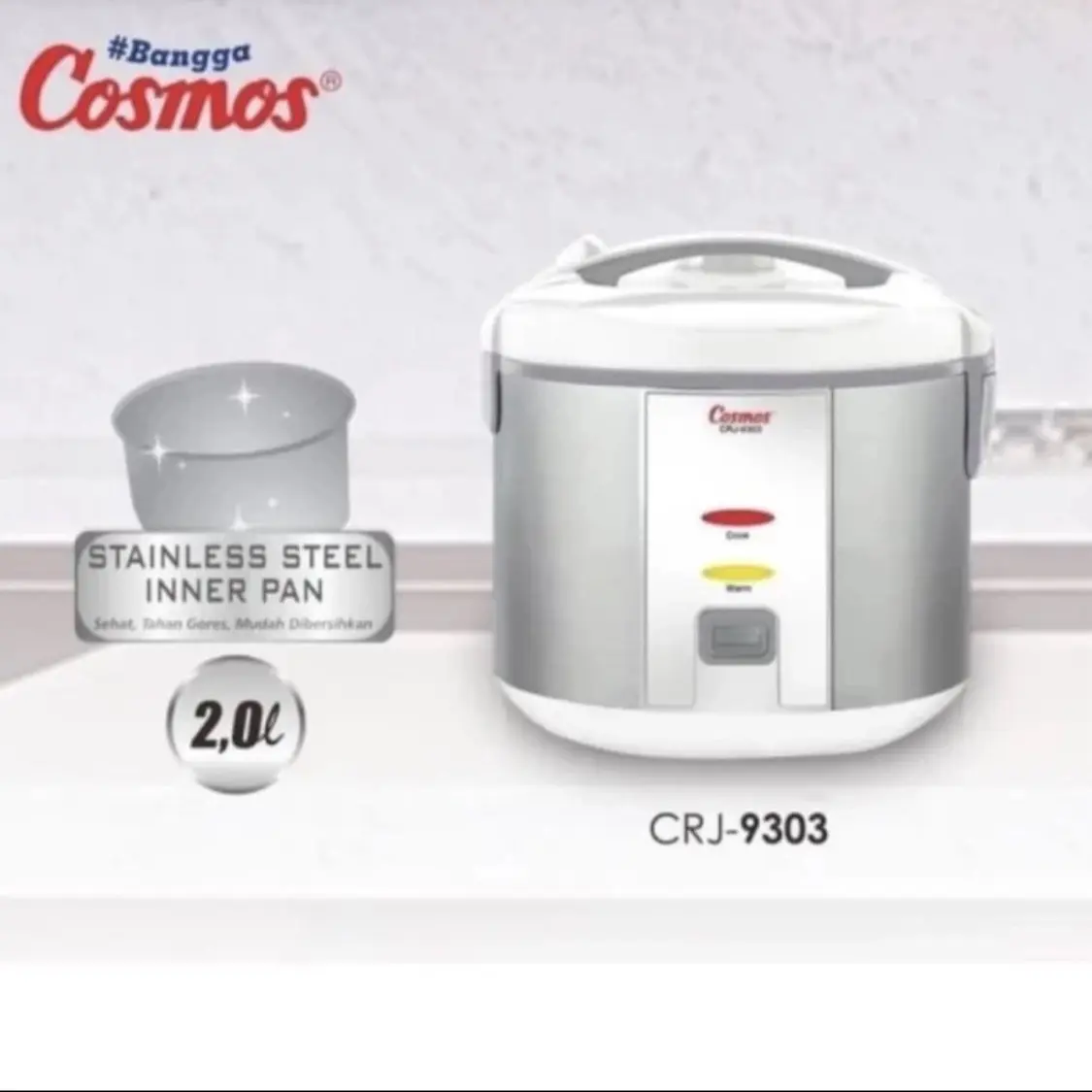 Cosmos CRJ9303 - Magic Com 2 Liter Stainless Steel