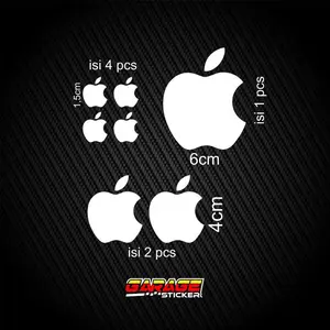 COD Sticker logo aple cutting sticker ipone stiker motor mobil hp laptop
