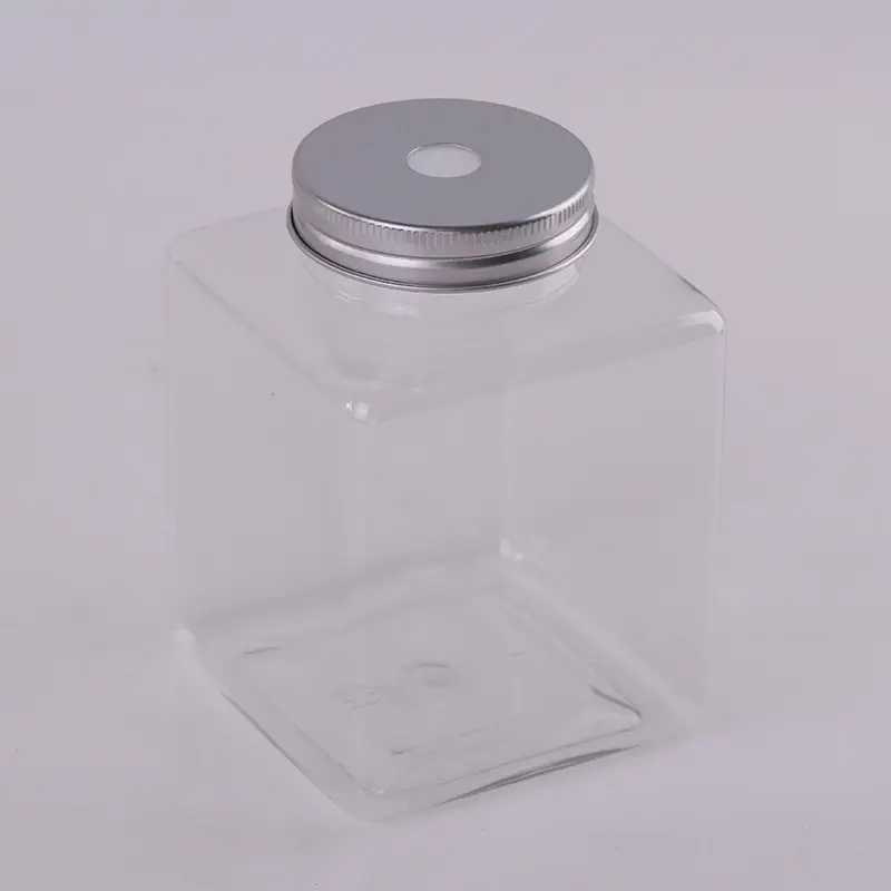 Chai nhựa PET 500ML, hộp đựng dùng một lần có nắp Màu bạc , nắp nước trái cây 6