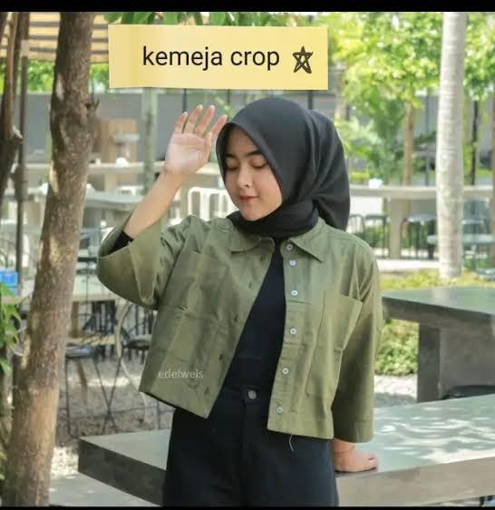 HANIN CROP / KEMEJA CROP / KEMEJA WANITA 2