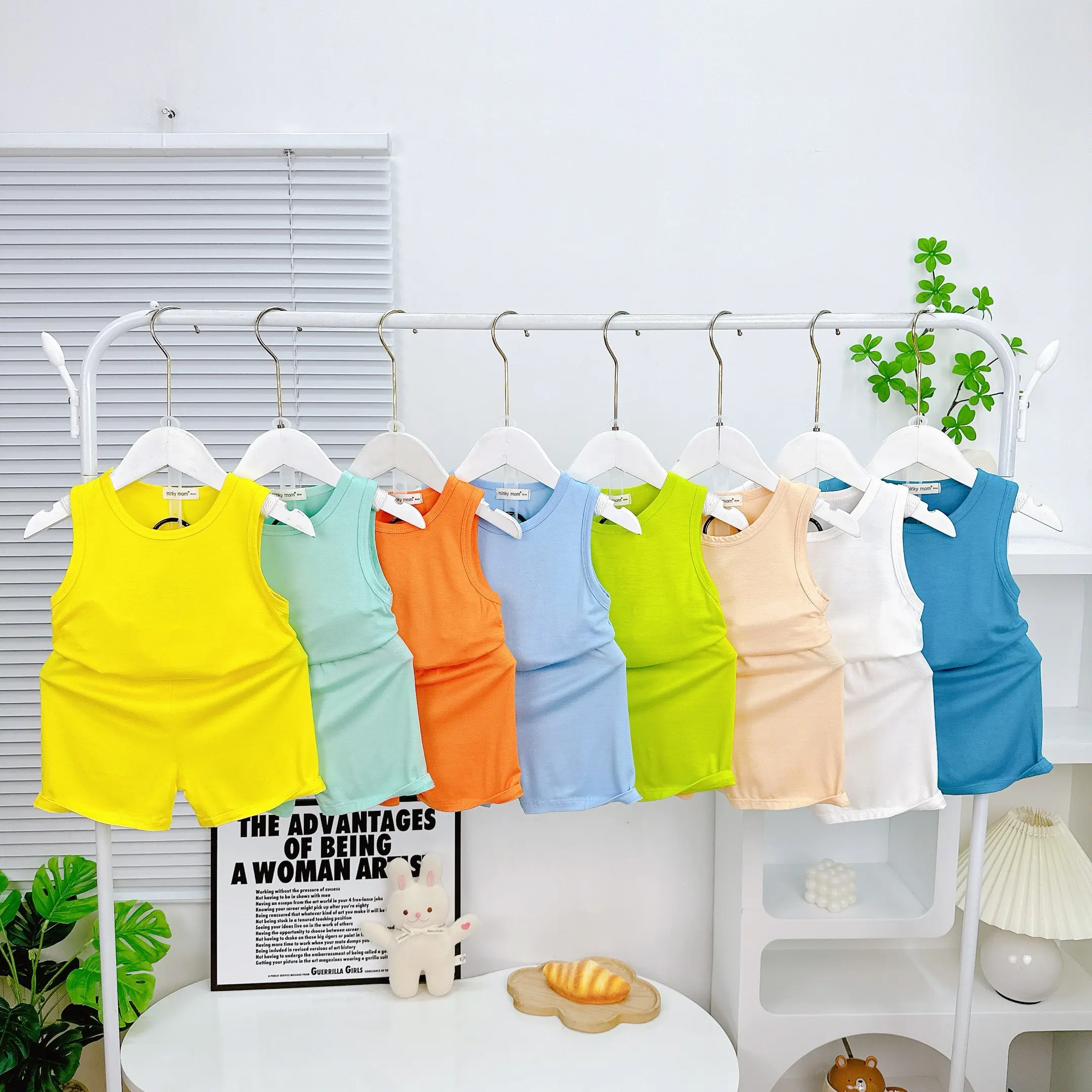 Bộ Ba Lỗ Trơn Basic THUN LẠNH MINKYMOM BL-TR01