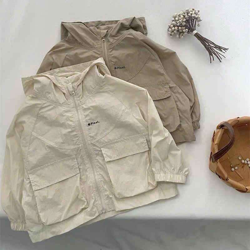 Áo gió khoác ngoài dài tay cho bé trai và bé gái, áo gió trẻ em che mưa che nắng kiểu dáng unisex_T39