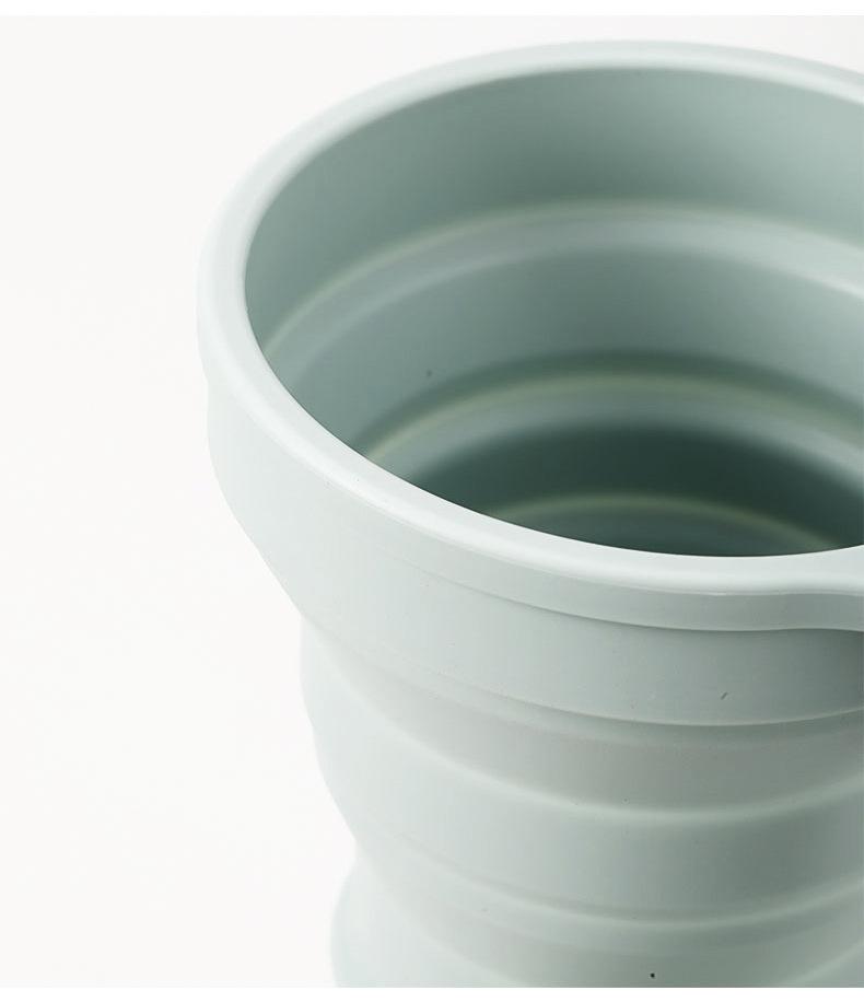 Product Introduction of Folding Cup, 180ml Capacity, Mini Size, Can Be Adjustable Cup, Made of Silicone, Portable, Suitable for Tea, Coffee, Outdoor Travel, Telescopic Water Cup with Aluminum Red Blue Outdoor Lid 9
