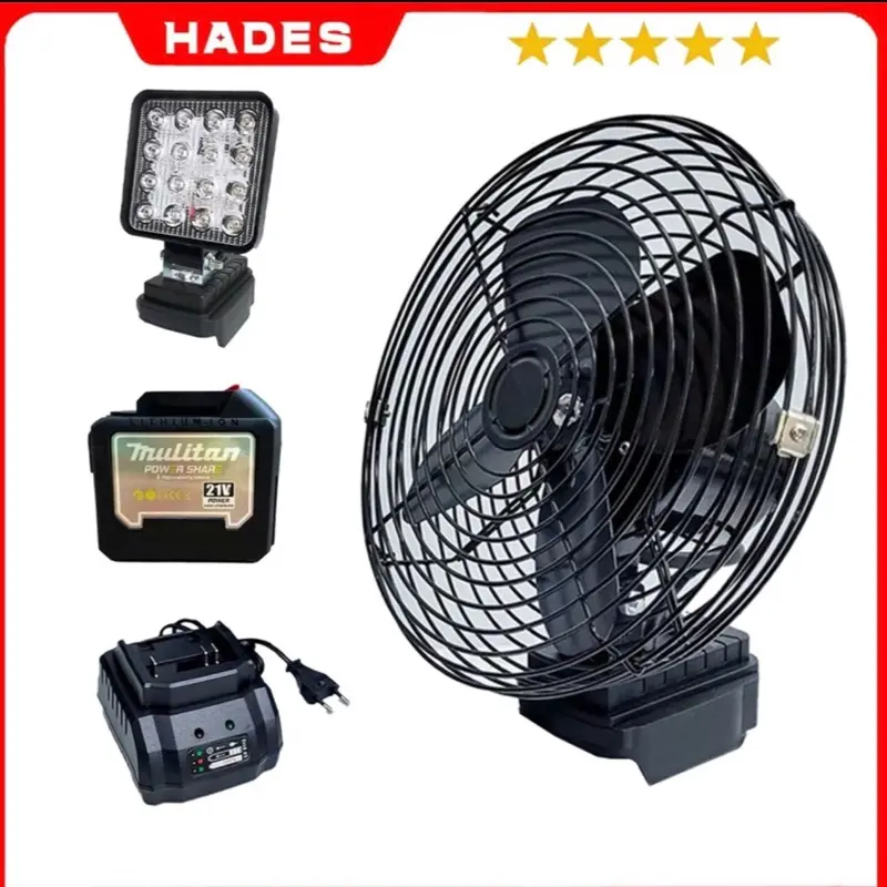 Quạt Chạy Pin 2 Tốc độ gió,Lồng và cánh bằng thép,Sử dụng chân Phổ thông , Sử dụng với tất cả chân Pin Phổ thông