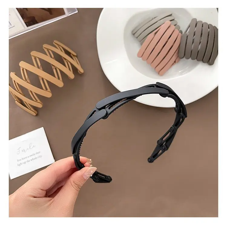 Folding Headband Portable Flexible Foldable Headband Female for Face Wash Toothed Hair Fixer Non-Slip Broken Hair Headband Bangs